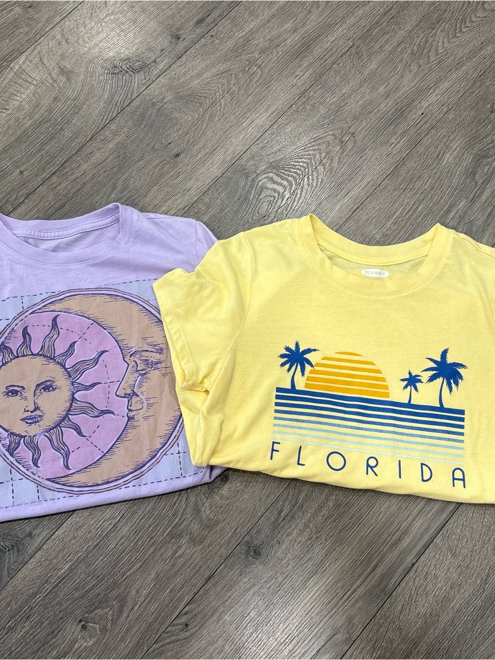 Old Navy Yellow Florida Graphic Tee & Free State Tee